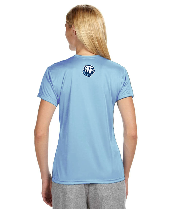The Citadel, Club Sports - Pistol, A4 Ladies' Cooling Performance T-Shirt-Carolina Blue