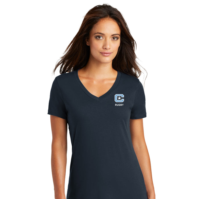 The Citadel, Club Sports - Rugby, District ® Women’s Perfect Weight ® V-Neck T-Shirt - Navy