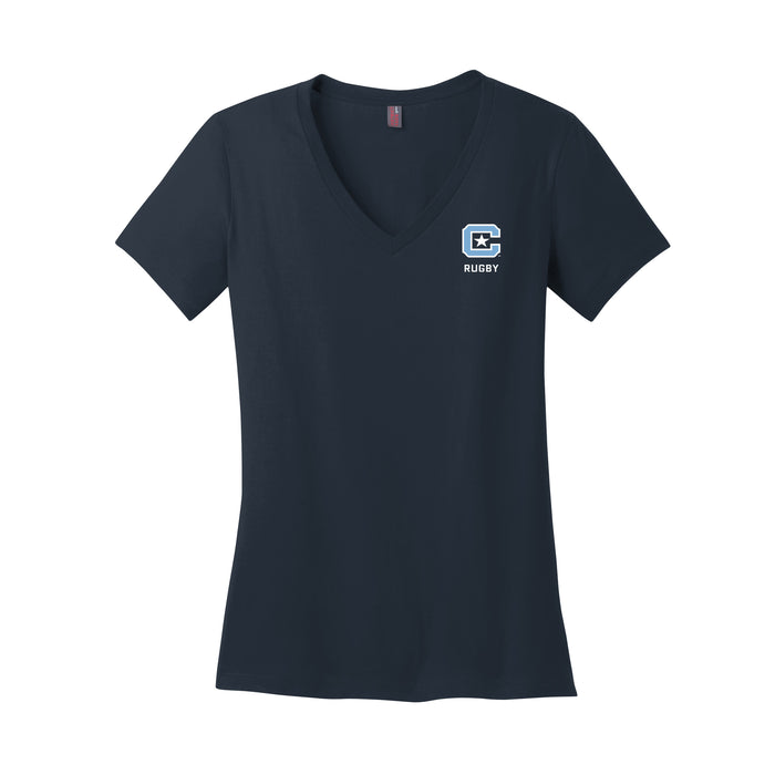 The Citadel, Club Sports - Rugby, District ® Women’s Perfect Weight ® V-Neck T-Shirt - Navy