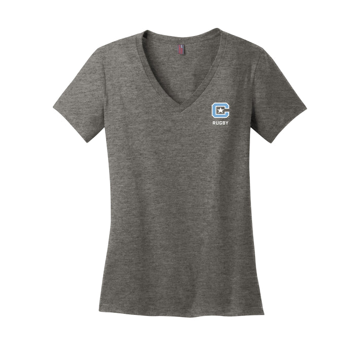 The Citadel, Club Sports - Rugby, District ® Women’s Perfect Weight ® V-Neck T-Shirt - Grey