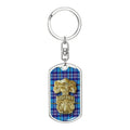 The Citadel Hat Brass with Tartan Custom Engravable Keychain