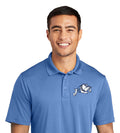 Jumping Bulldog Performance Polo- Carolina Blue