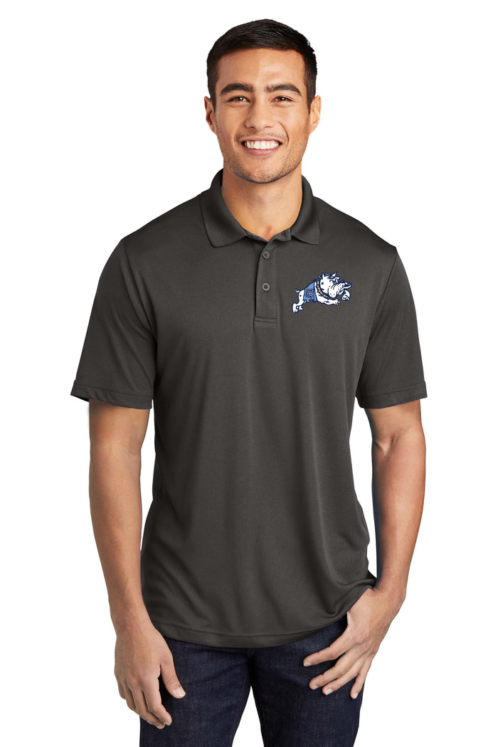 Jumping Bulldog Performance Polo- Iron Grey