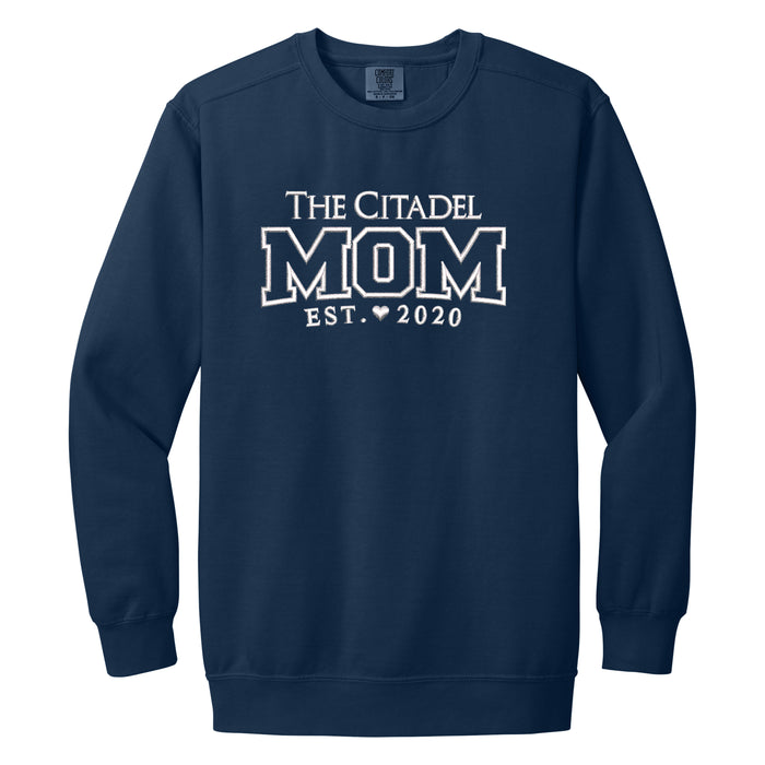 The Citadel Mom, Customizable (Cadet Year) Embroidered, Comfort Colors ® Ring Spun Crewneck Sweatshirt