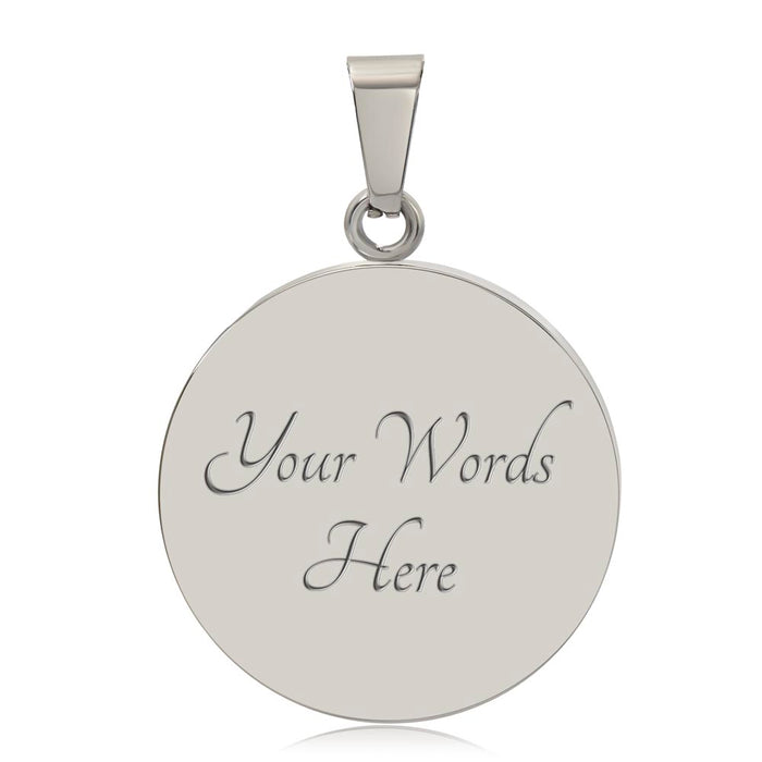 The Citadel, Mom, Spike, White, Circle Necklace