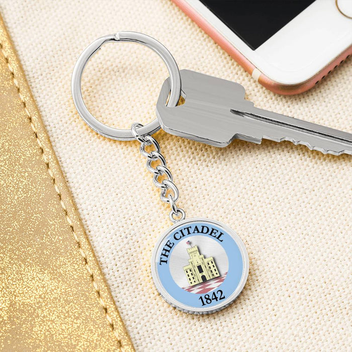 The Citadel, PT Barracks, Customized Engravable Keychain