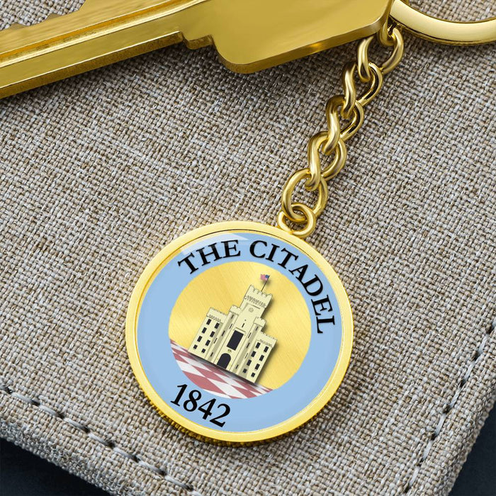 The Citadel, PT Barracks, Customized Engravable Keychain