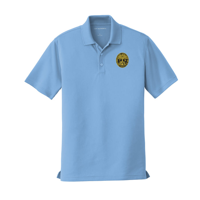 The Citadel, Ring Bezel, Class of 1975,  UV Micro-Mesh Polo Shirt- Carolina Blue
