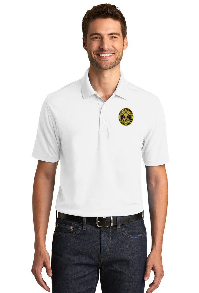 The Citadel, Ring Bezel, Class of 1975,  UV Micro-Mesh Polo Shirt- White