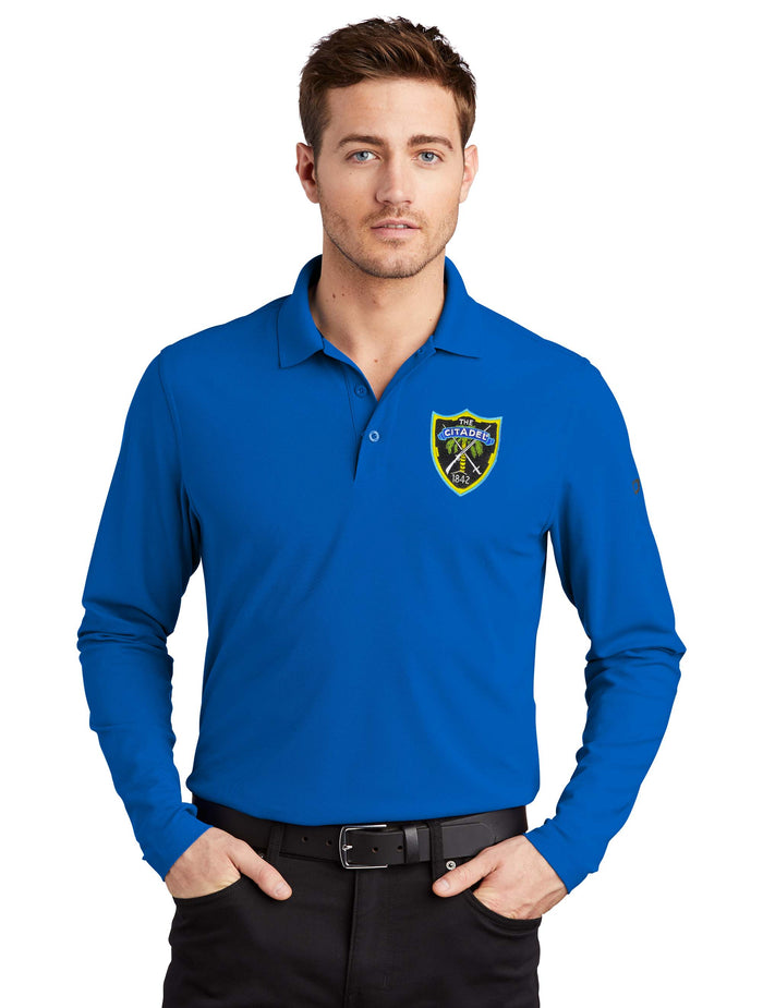 The Citadel Shield OGIO Men's Long Sleeves Embroidery Polo