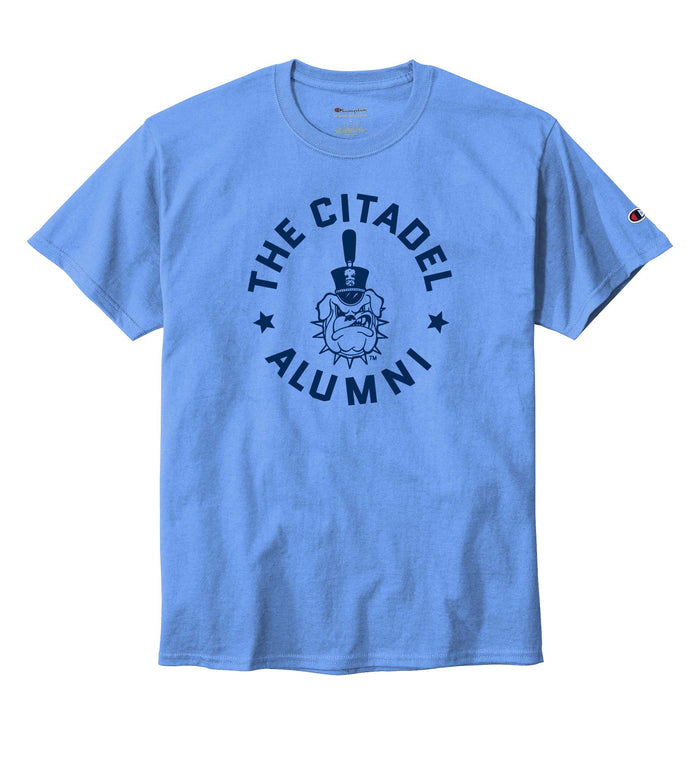 The Citadel Spike Alumni and Stars Champion Jersey Tee. Light Blue