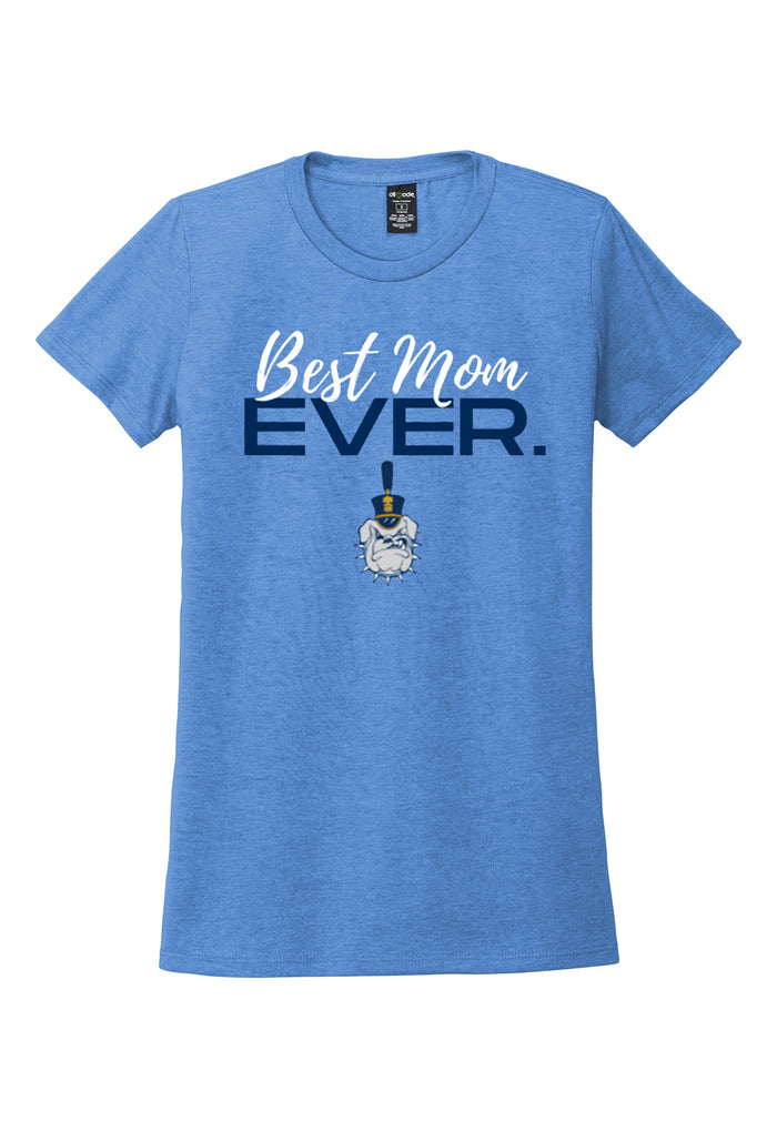The Citadel, Spike logo, Best Mom Ever, Women’s Tri-Blend T-Shirt - Carolina Blue