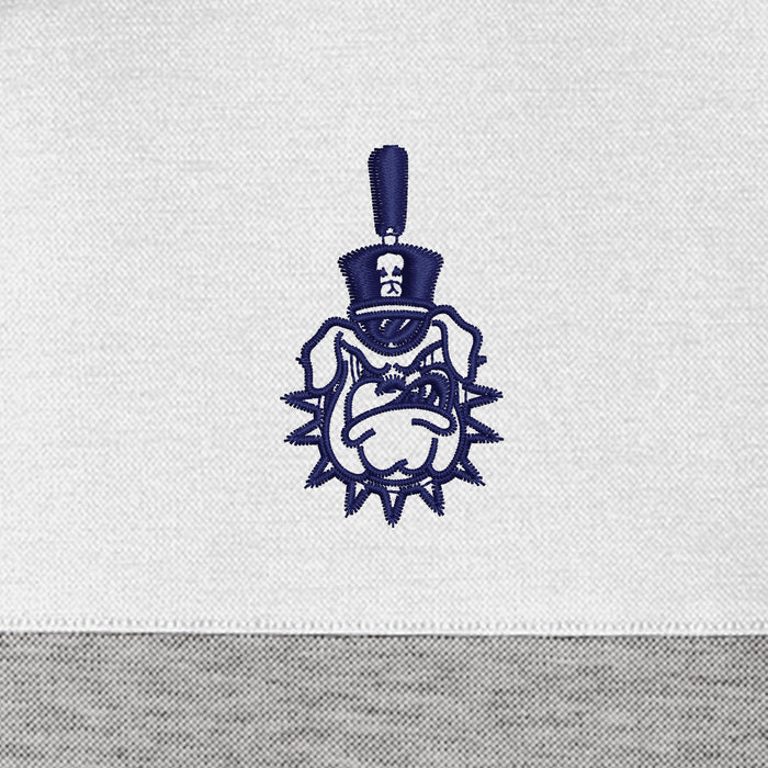 Spike TravisMathew Oceanside Blocked Polo- Blue Night-White-Quiet Sade Grey Heather