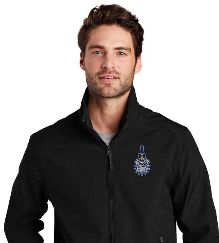 Spike Soft Shell Bomber Jacket-Black