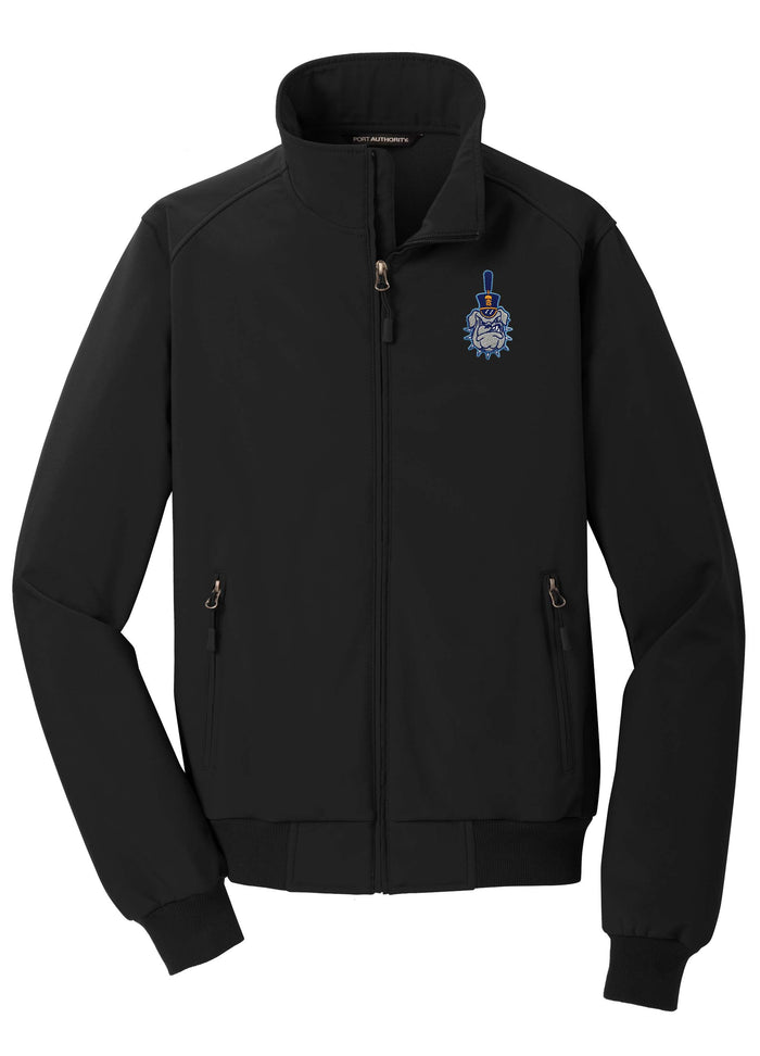 Spike Soft Shell Bomber Jacket-Black