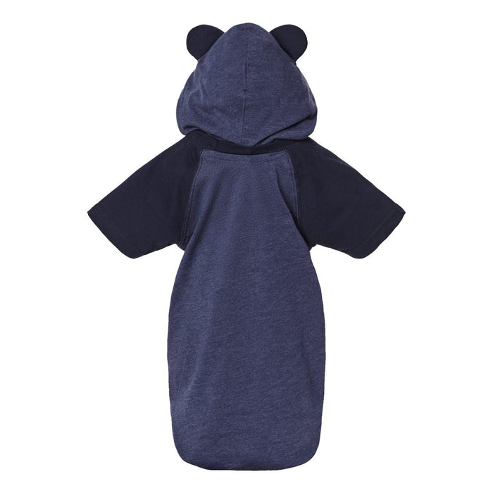The Citadel, Spike Surfing, Infant Fine Jersey Raglan Bodysuit with Hood & Ears - Navy