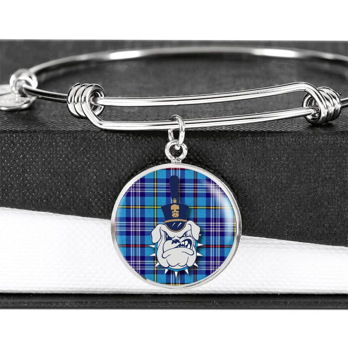 The Citadel, Spike / Tartan, Custom Engravable Bangle Bracelet