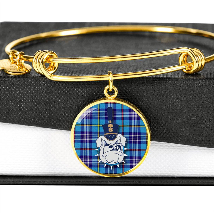 The Citadel, Spike / Tartan, Custom Engravable Bangle Bracelet