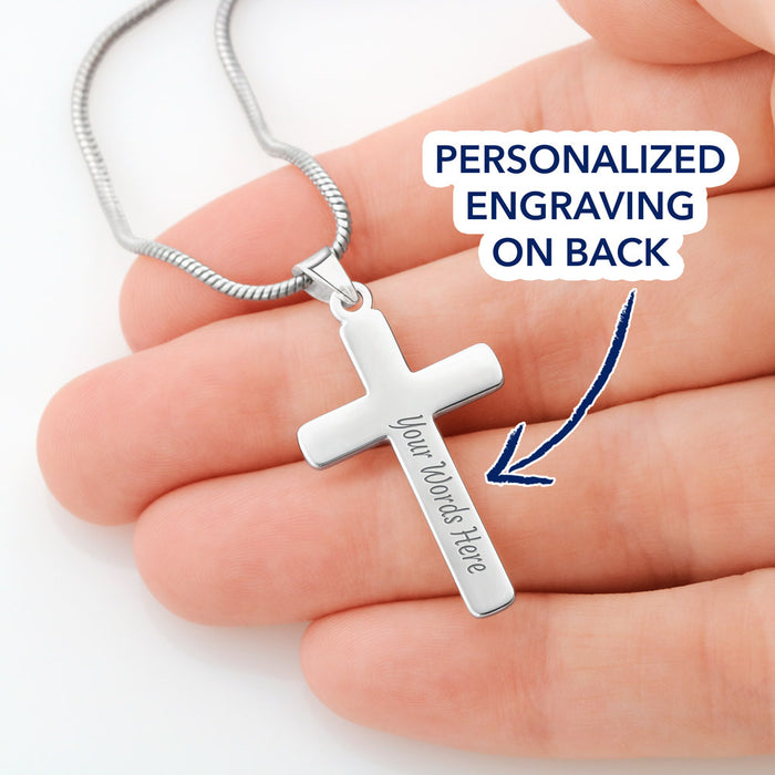 The Citadel Wife Custom Engravable Cross Necklace
