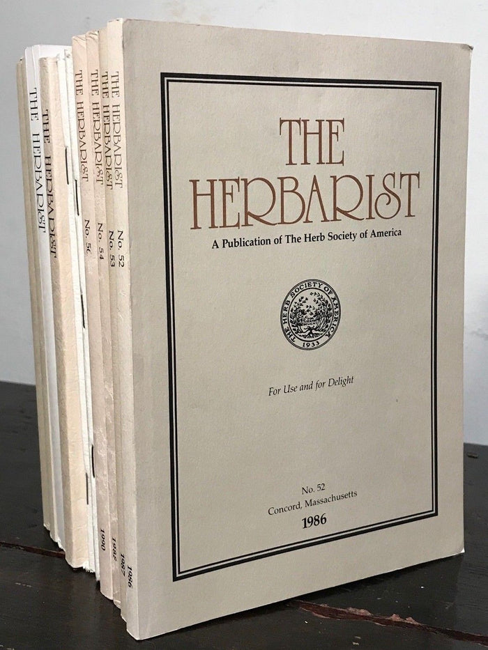 THE HERBARIST: THE HERB SOCIETY OF AMERICA - LOT OF 10, 1980-90  NATURE, HERBALS