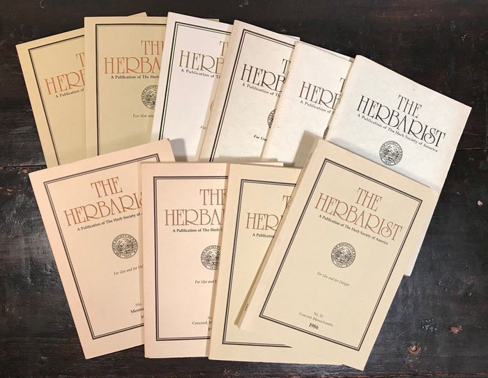 THE HERBARIST: THE HERB SOCIETY OF AMERICA - LOT OF 10, 1980-90  NATURE, HERBALS