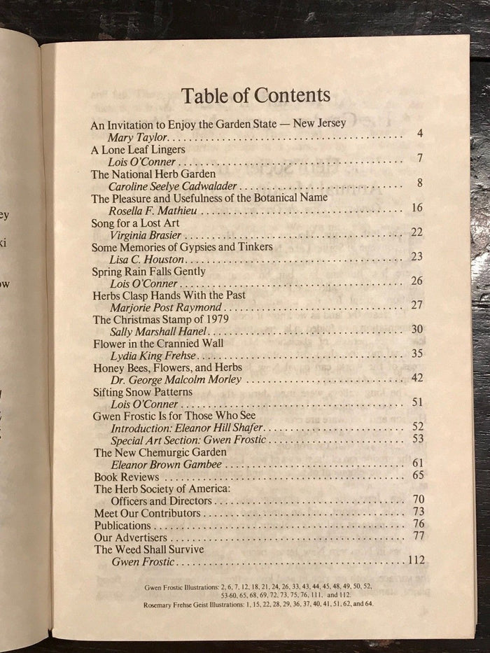 THE HERBARIST: THE HERB SOCIETY OF AMERICA - LOT OF 10, 1980-90  NATURE, HERBALS