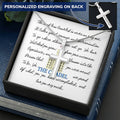 The Road Less Traveled Custom Engravable Cross Necklace