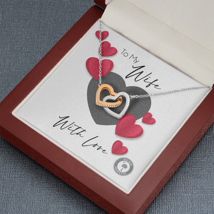 To My Wife with love Interlocking Hearts