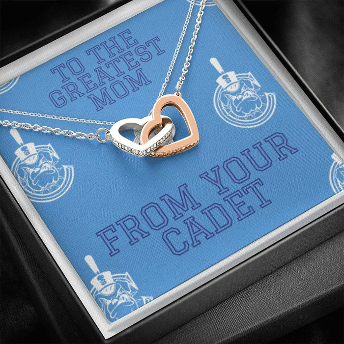 To The Greatest Mom Interlocking Heart Necklace