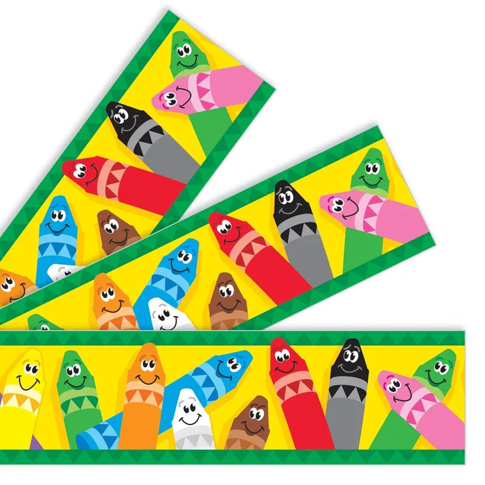 Trend Bolder Borders Colorful Crayons (T 85041)