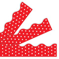 Trend Polka Dot Red Trim Border, 39 Feet (T 92663)