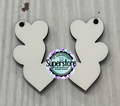Trio heart  - earrings size 2 inch - BULK PURCHASE 10pair