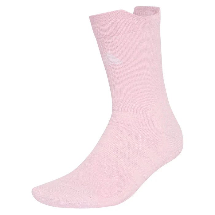 Unisex Cushioned Crew Socks Distilled Pink and White