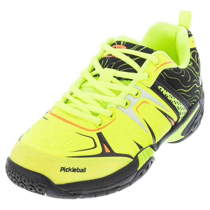 Unisex DinkShot Pickleball Court Shoes Lime and Black