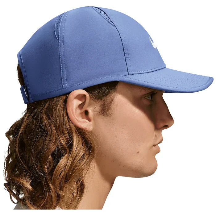 Unisex Dri-FIT Club Unstructured Featherlight Cap Indigo Storm and White
