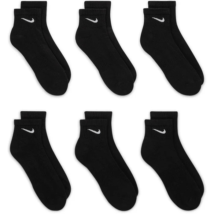 Unisex Everyday Training Ankle Socks Black and White