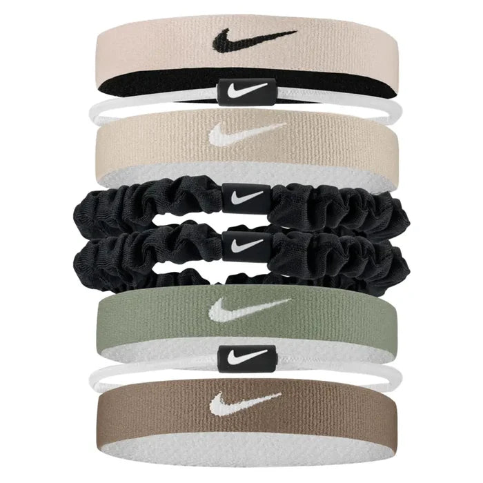 Unisex Flex Classic Mixed Hair Ties 8 Pack Light Soft Pink and White