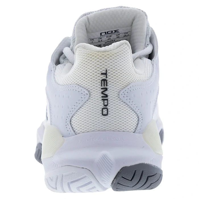 Unisex LUX TEMPO Pickleball Shoes White and Grey