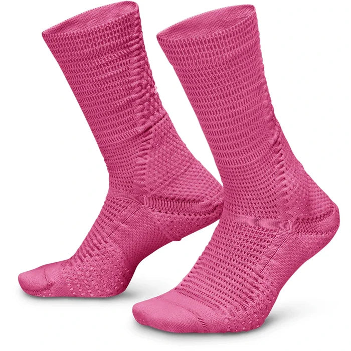 Unisex Unicorn Dri-FIT ADV Cushioned Crew Socks (1 Pair) Desert Pink and Pink Rise