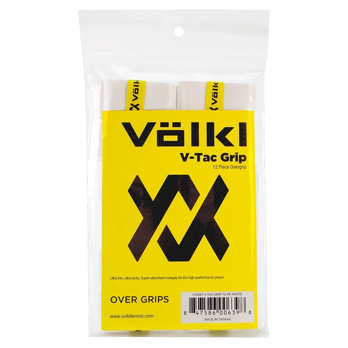 V Tac Tennis Overgrip 12 Pack White