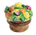 Vibrant Fruit Basket for Home Decor Limoges box, hand-painted porcelain made in France