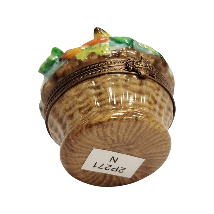 Hand-painted Vibrant Fruit Basket for Home Decor Limoges box, additional photo