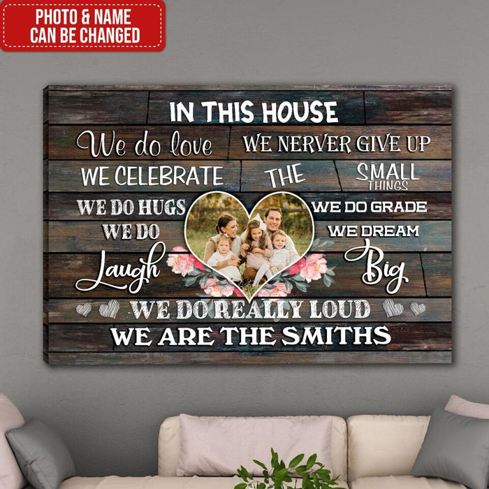 We Are A Family - Personalized Family Canvas - Family Canvas - Family Photo Canvas