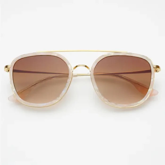 Weston Acetate Round Unisex Sunglasses - Light Pink