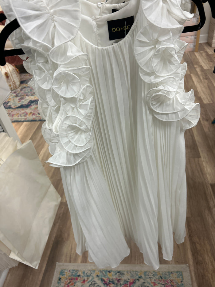 White Pleated Dress