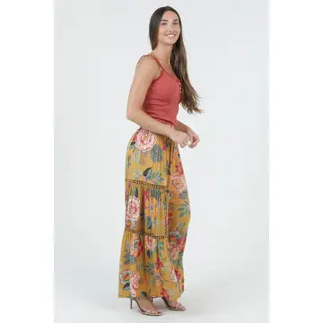Wide Leg Pants with Lace Inserts