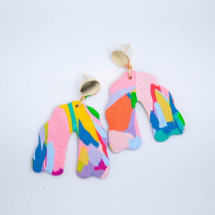 Wiggle Arch // Rainbow Row Earrings
