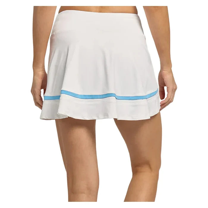 Women's 13 Inch Banded Arena Skort White and Blue Shores