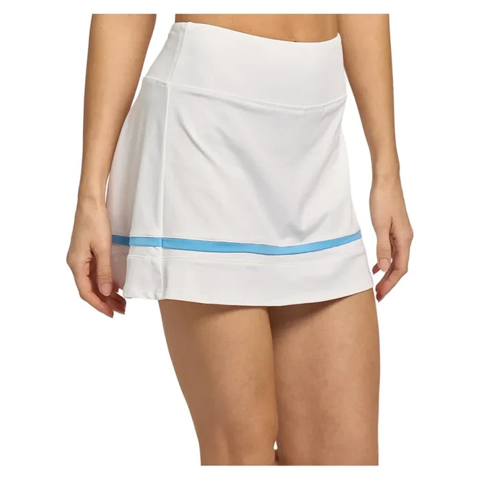 Women's 13 Inch Banded Arena Skort White and Blue Shores