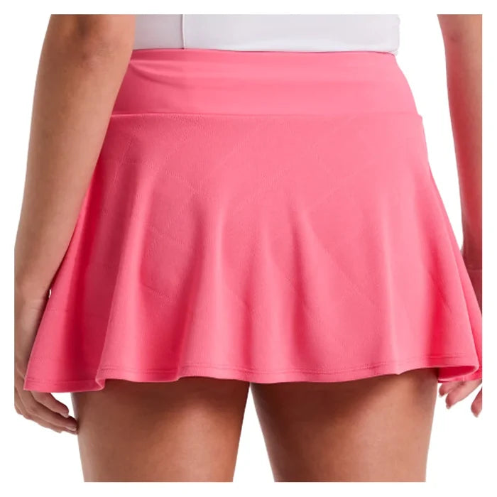Women`s 13 Inch Grid Jacquard Skort Camellia Rose